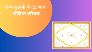 जन्म कुंडली के 12 भाव - संक्षिप्त परिचय